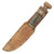 Original U.S. WWII USN Mark 1 RH Pal 35 Fighting Knife with Wood Pommel and Named Leather Scabbard Original Items