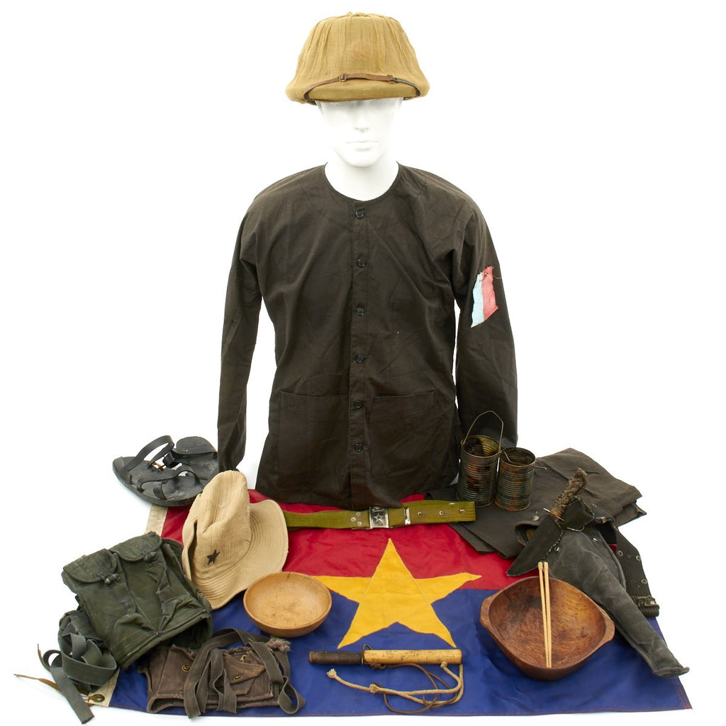 Original U.S. Vietnam War NVA North Vietnamese Viet Cong Uniform Set with USGI Bring Back Certificates Original Items