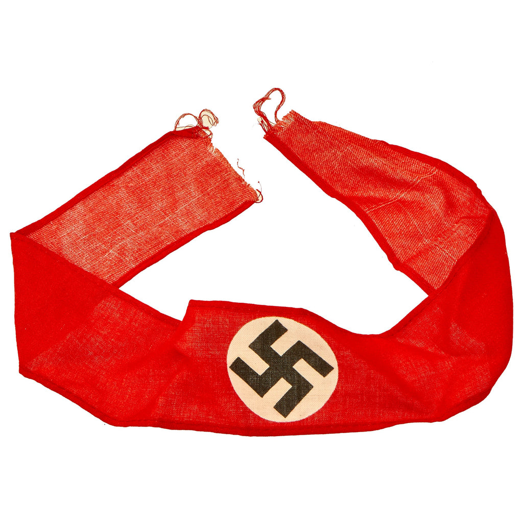Original German WWII NSDAP Party Printed Cotton Overcoat Armband Original Items