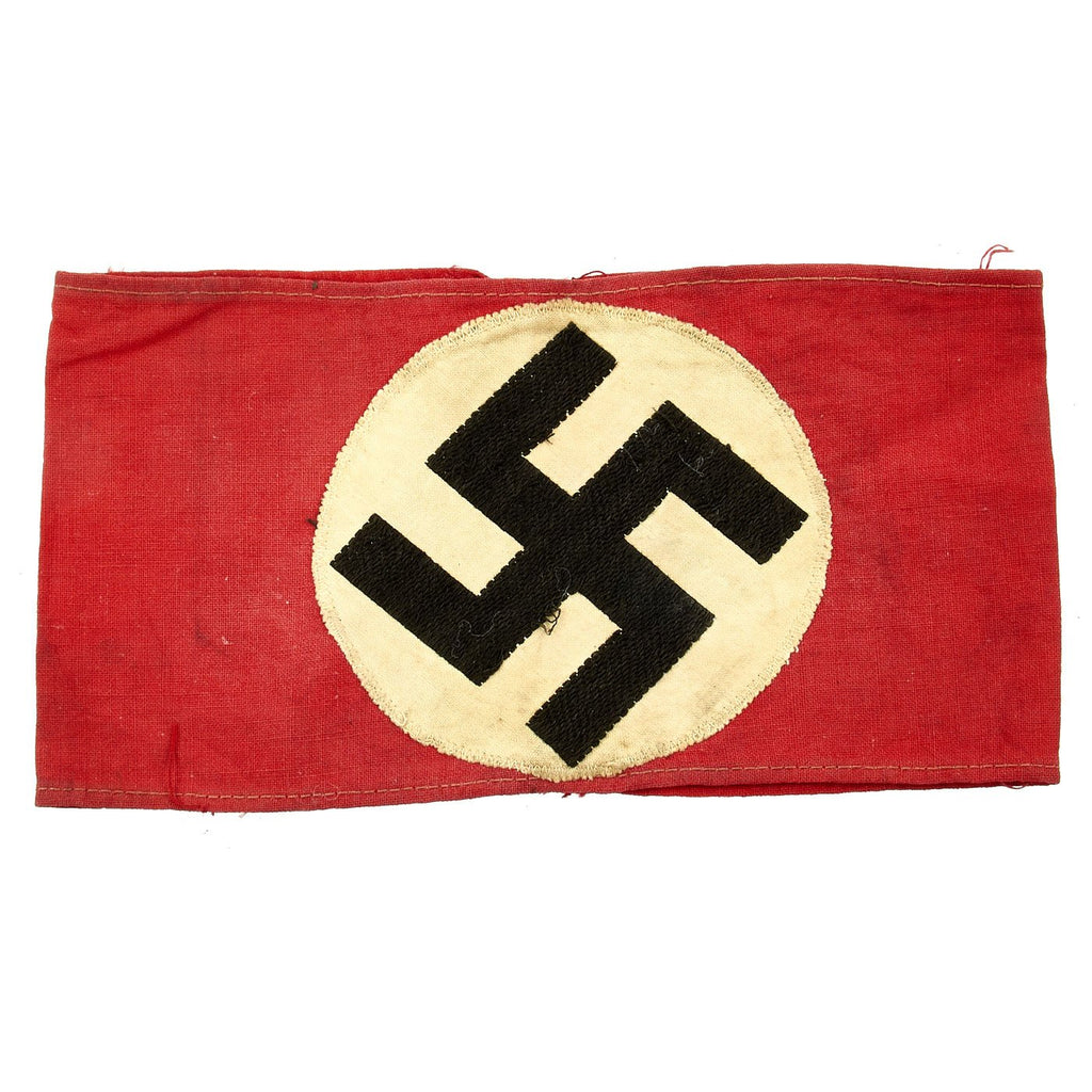 Original German WWII NSDAP Mid-War Party Armband with Embroidered Insignia Original Items