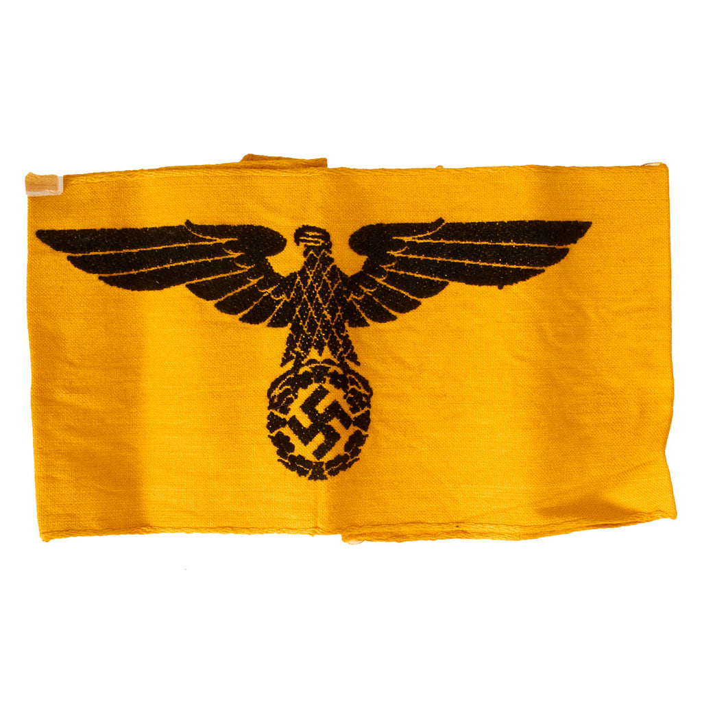 Original German WWII Embroidered State Service Volunteer Eagle Armband Original Items