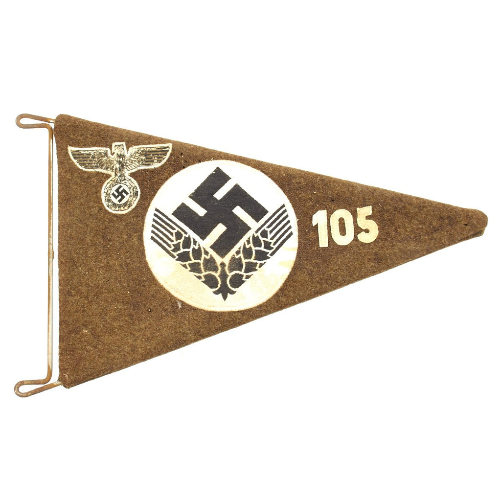 Original German WWII Reichsarbeitsdienst Female Unit 105 Niederschlesien Car Pennant Original Items