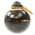 Original Japanese WWII Type 4 Ceramic Hand Grenade in Dark Brown Glaze with Fuze and Cover - Inert Original Items