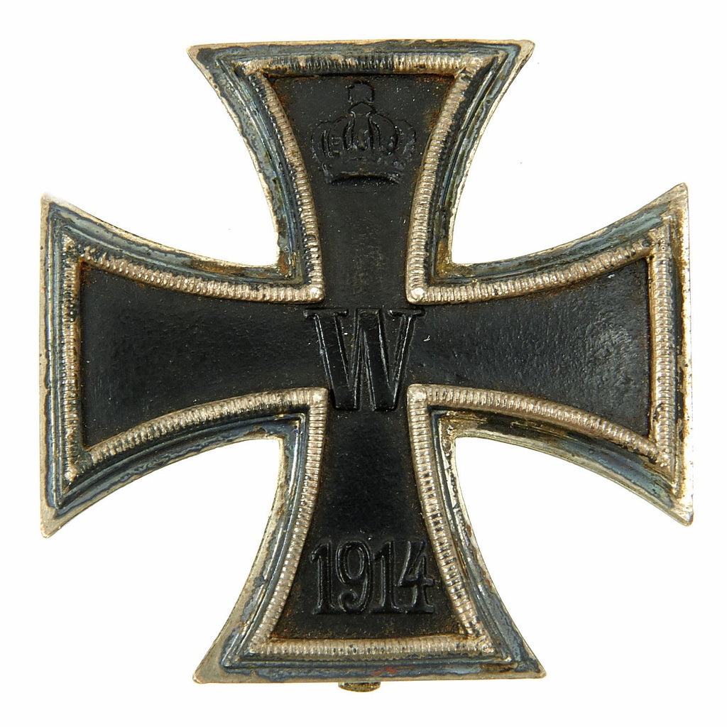 Original German WWI Prussian Vaulted Iron Cross First Class 1914 marked 800 Original Items