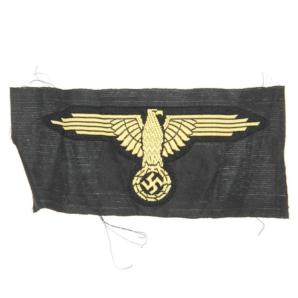 Original German WWII SS Afrika Korps M43 Cap Eagle Embroidered Insignia with RZM Tag Original Items