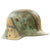 Original German WWI M16 Helmet with Original Camouflage Paint Original Items