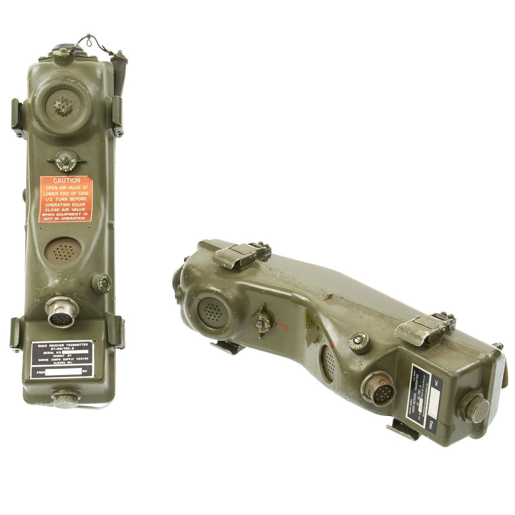 Original U.S. Vietnam War Era RT-196/PRC-6 "Walkie Talkie" Radio Receiver Transmitters - Set of Two Original Items