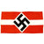 Original German WWII Hitler Youth Member Cotton Armband with Embroidered Insignia - Hitlerjugend Original Items
