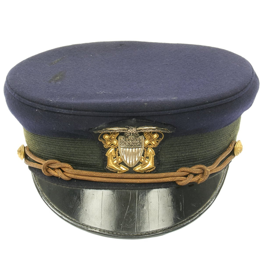 Original U.S. WWI Navy Junior Officer Blue Peaked Visor Cap by Fred M. Batchelder Co. - Size 7 1/8 Original Items