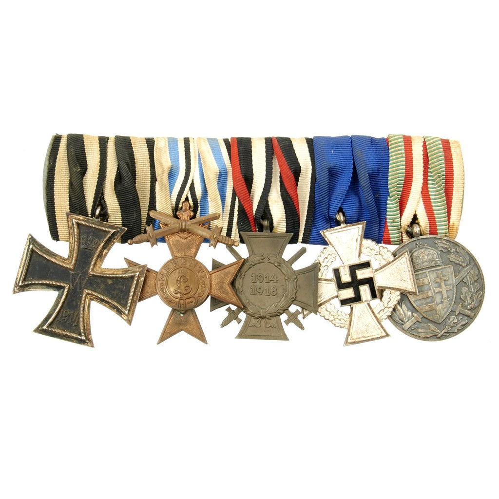 Original WWI WWII German Medal Bar - 5 Medals Original Items