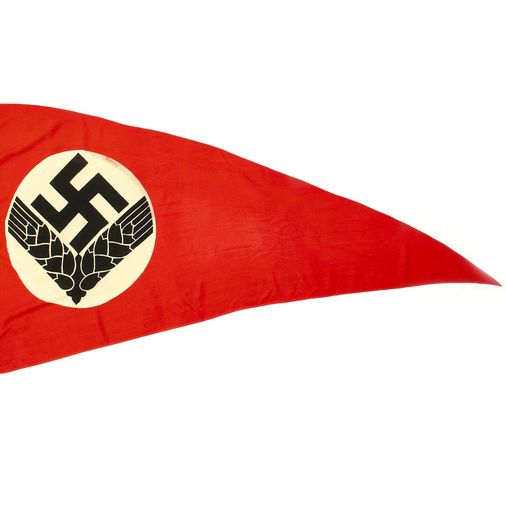 Original German WWII RAD Women's Reich Labor Service Large Pennant Flag - 76" x 42" Original Items