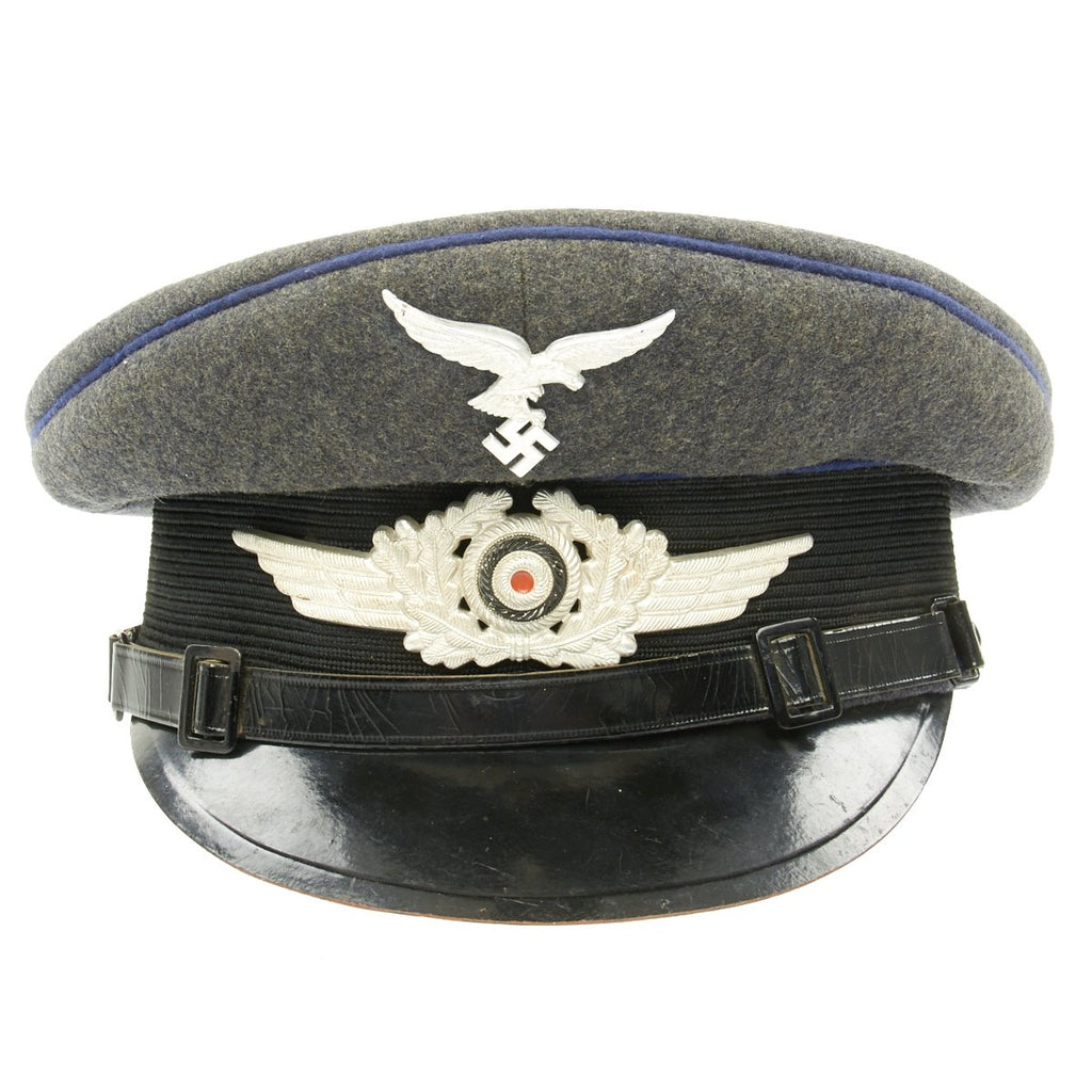 Original German WWII Luftwaffe Medical NCO Visor Cap Original Items