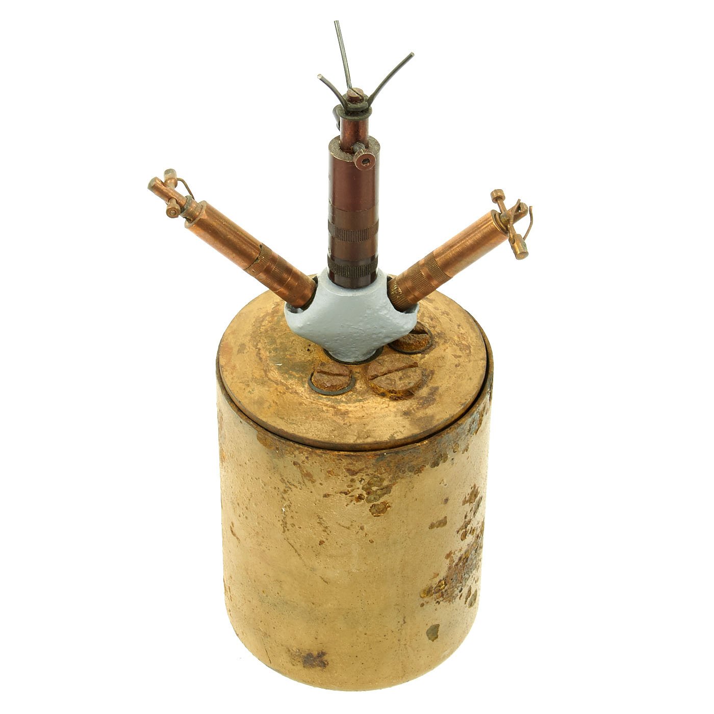 Original WWII German Bouncing Betty S-Mine with Rare Triple Fuse