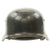 Original German WWII Luftwaffe M35 Double Decal Helmet - marked Q66 Original Items