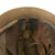 Original Japanese WWII Tetsubo Army Combat Helmet with Liner and Chinstrap named to Takiwakahe Original Items