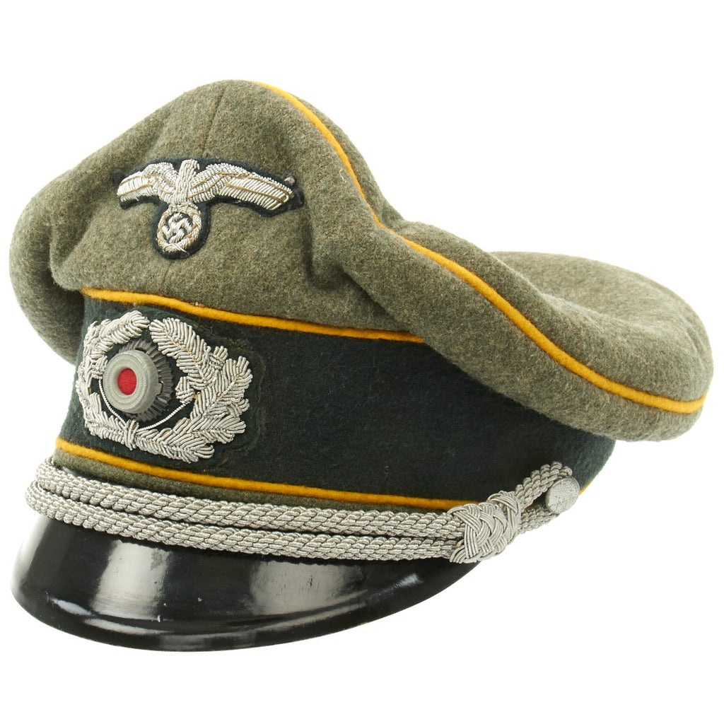 Original German WWII Heer Cavalry Officer Visor Cap - Schirmmütze Original Items
