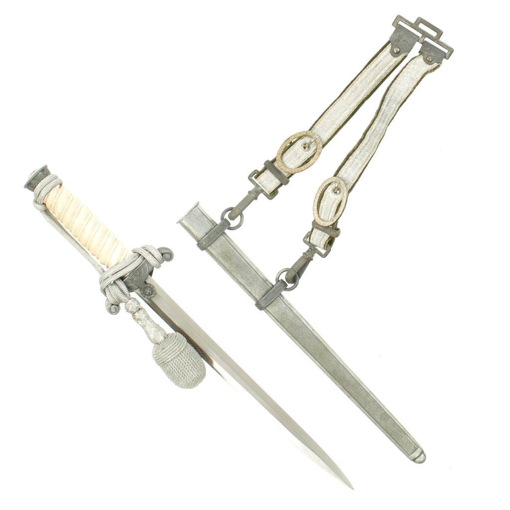 Original WWII German Army Heer Officer Dagger with Hanger and Portepee by Tigerwerk Lauterjung & Co. Original Items
