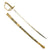 Original WWI and 19th Century High Quality Miniature Swords with Scabbards - Letter Opener Collection Original Items