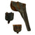 Original U.S. Civil War Leather Flap Holster for Colt Revolvers with Federal Cap Boxes Original Items