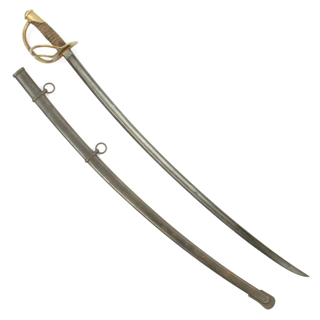 Original U.S Civil War 1860 Light Cavalry Saber with Steel Scabbard by C. Roby - Dated 1864 Original Items