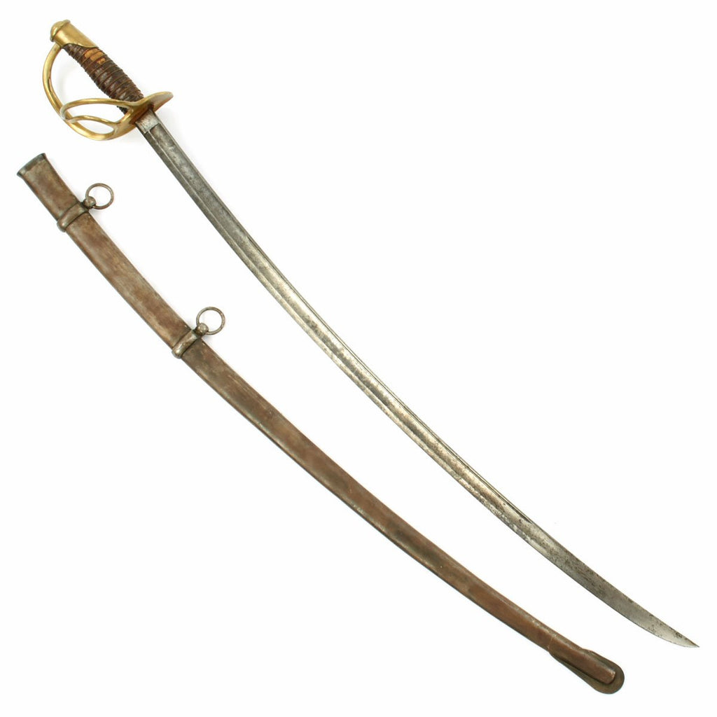 Original U.S Civil War 1860 Light Cavalry Saber with Steel Scabbard by C. Roby - Dated 1865 Original Items