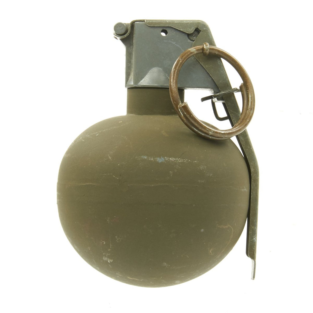 Original U.S. Vietnam War Era M67 Fragmentation Hand Grenade with Practice Fuze - Inert Original Items