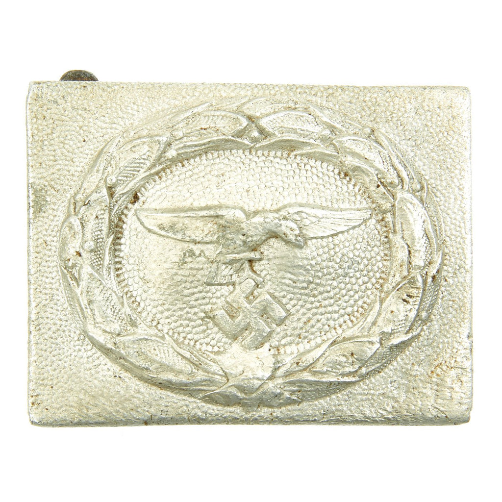 Original German WWII Early Droop Tail EM/NCO Luftwaffe Aluminum Belt Buckle Original Items