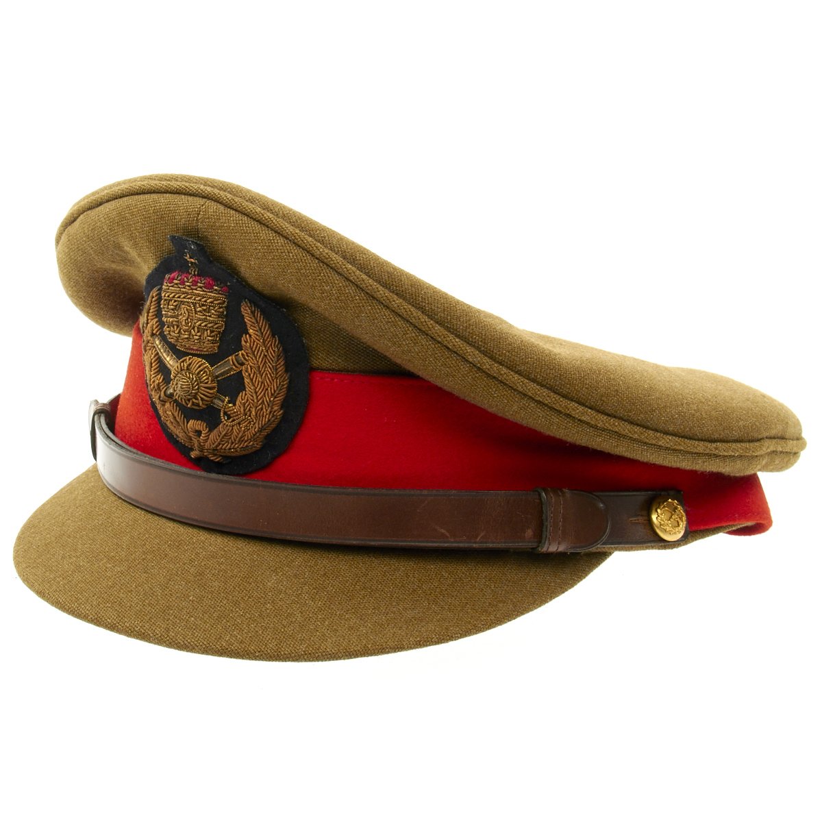 Original British-Made WWII Style Ethiopian General's Dress Visor Cap by Herbert Johnson of London