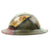 Original U.S. WWI A.E.F. Marked M1917 Doughboy Helmet with Original Camouflage Paint Original Items
