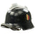 Original German Pre-WWII M34 Square Dip Early Style Fire Police Helmet with Double Decals - Size 56 Original Items