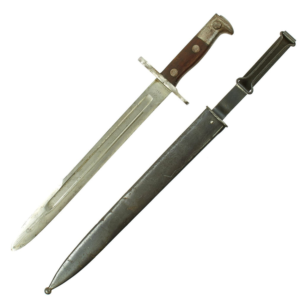 Original U.S. Pre-WWI M1892 Bayonet and Scabbard for Springfield Krag-Jørgensen Rifles - dated 1897 Original Items