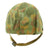Original WWII USMC Named M1 Schlueter Fixed Bale Helmet with MSA Liner and Camo Poncho Cover Original Items