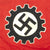 Original German WWII German DAF Labor Front 57" x 50" Fringed Flag - Deutsche Arbeitsfront Original Items