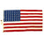 Original U.S. WWII 48 Star Flag with Halyard and Pole Cap - 33" x 58" Original Items