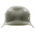 Original German WWII M42 Single Decal Army Heer Helmet with Dome Stamp and Liner - hkp62 Original Items