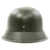 Original German WWII M42 Single Decal Army Heer Helmet with Dome Stamp and Liner - hkp62 Original Items