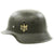 Original German WWII M42 Single Decal Army Heer Helmet with Dome Stamp and Liner - hkp62 Original Items
