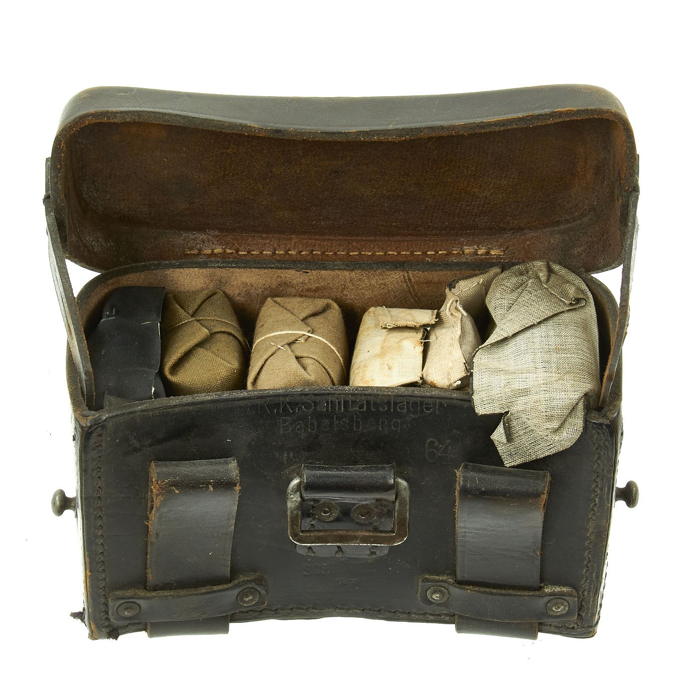 Original German WWII DRK Medic Pouch with Supplies marked