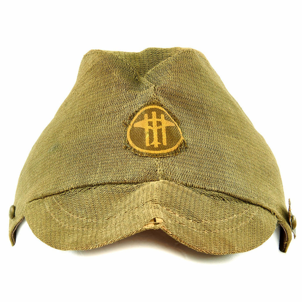 Original WWII Imperial Japanese Air Raid Warden Linen Forage Cap Original Items