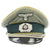 Original German WWII Heer Signal Corps Officer Visor Cap - Meister Klasse Leicht Dauerhaft Original Items