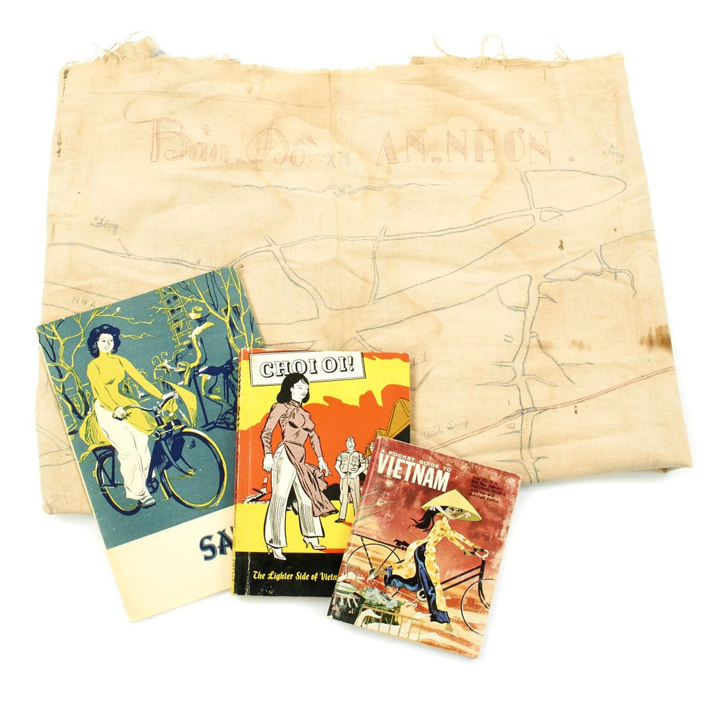 Original U.S. Vietnam War NVA North Vietnamese Viet Cong Infiltration Map with Books Original Items