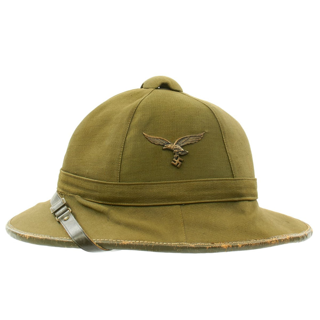Original German WWII First Model Luftwaffe DAK Afrikakorps Tropical Sun Helmet - Size 60 Original Items