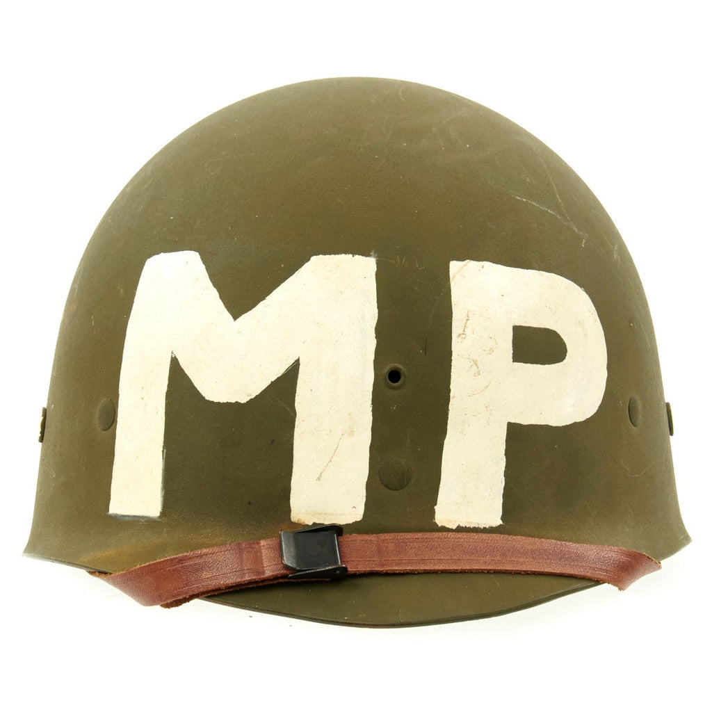 Original U.S. WWII Military Police M1 Helmet Liner by Westinghouse Original Items