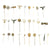 Original German WWII Stick Pin Collection - Lot of 28 Original Items
