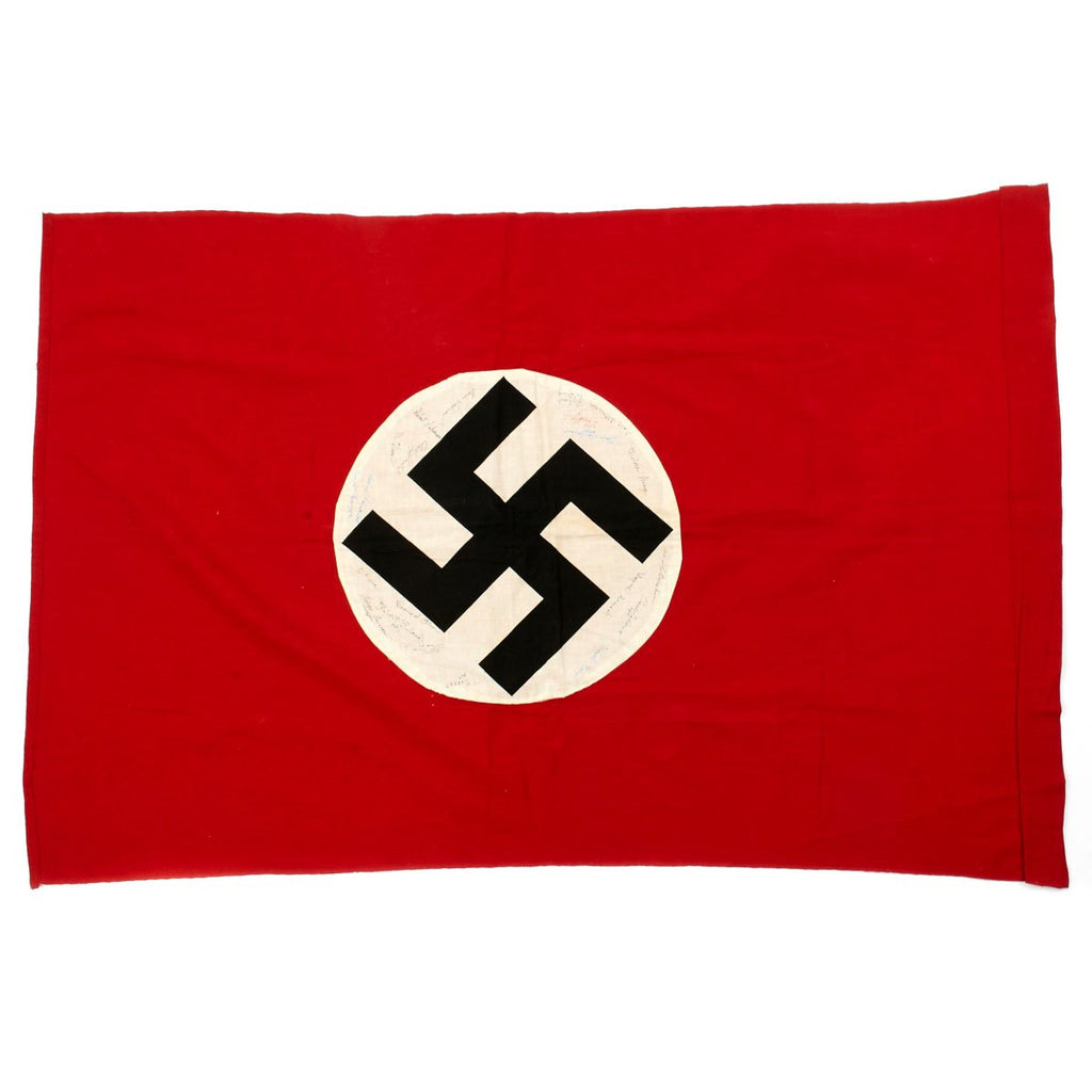 Original German WWII Captured National Flag Signed USGIs Original Items
