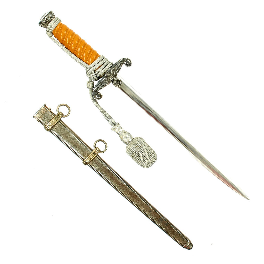 Original WWII German Army Heer Officer Dagger by Ernst Pack & Söhne of Solingen with Portepee Original Items