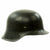 Original German WWII M42 Wehrmacht No Decal KIA Shot Through Helmet Shell with Liner Band - ckl64 Original Items