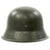 Original German WWII M42 Wehrmacht No Decal KIA Shot Through Helmet Shell with Liner Band - ckl64 Original Items