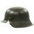 Original German WWII M42 Wehrmacht No Decal KIA Shot Through Helmet Shell with Liner Band - ckl64 Original Items