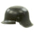 Original German WWII M42 Wehrmacht No Decal KIA Shot Through Helmet Shell with Liner Band - ckl64 Original Items
